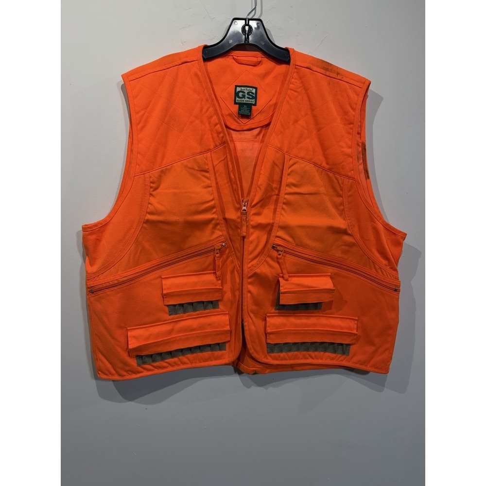 Gander Mountain Guide Series Upland Game Vest Sz XL Blaze Orange Pheasant Hunt